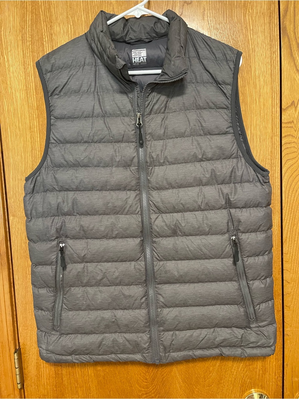 Men's Gray Quilted Puffer Vest -32 degree